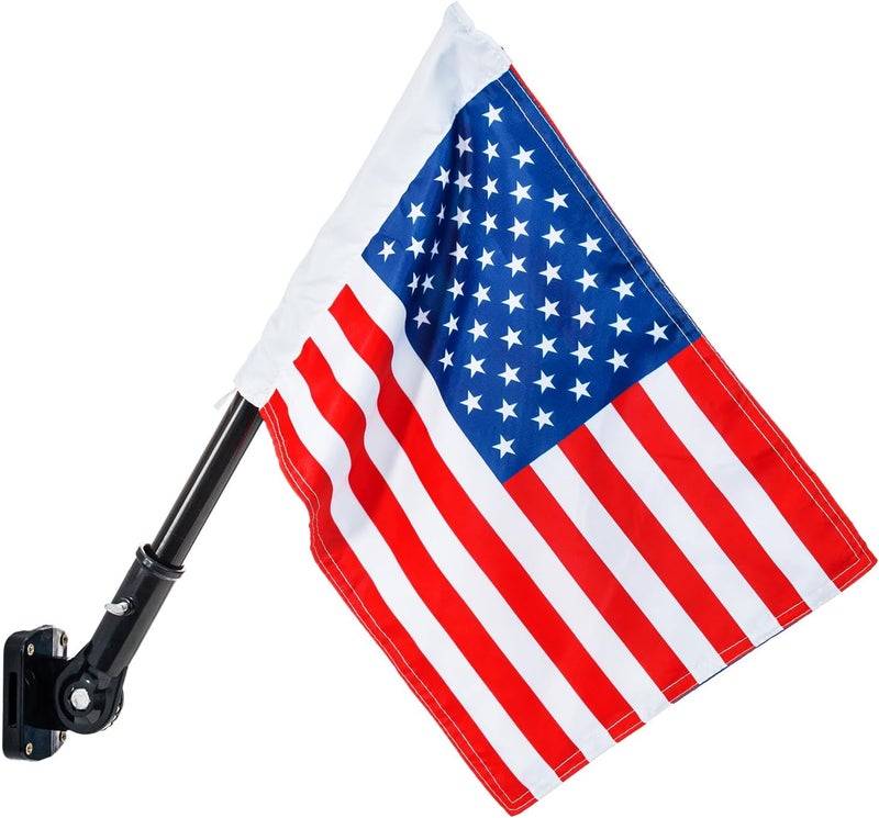 ifeolo American Flag and Pole Swing Set Accessories - Outdoor Double Sided USA Flag with Pole and Mounting Hardware, Small American Flag for Treehouse Playhouse Backyard Decorations - Image 1